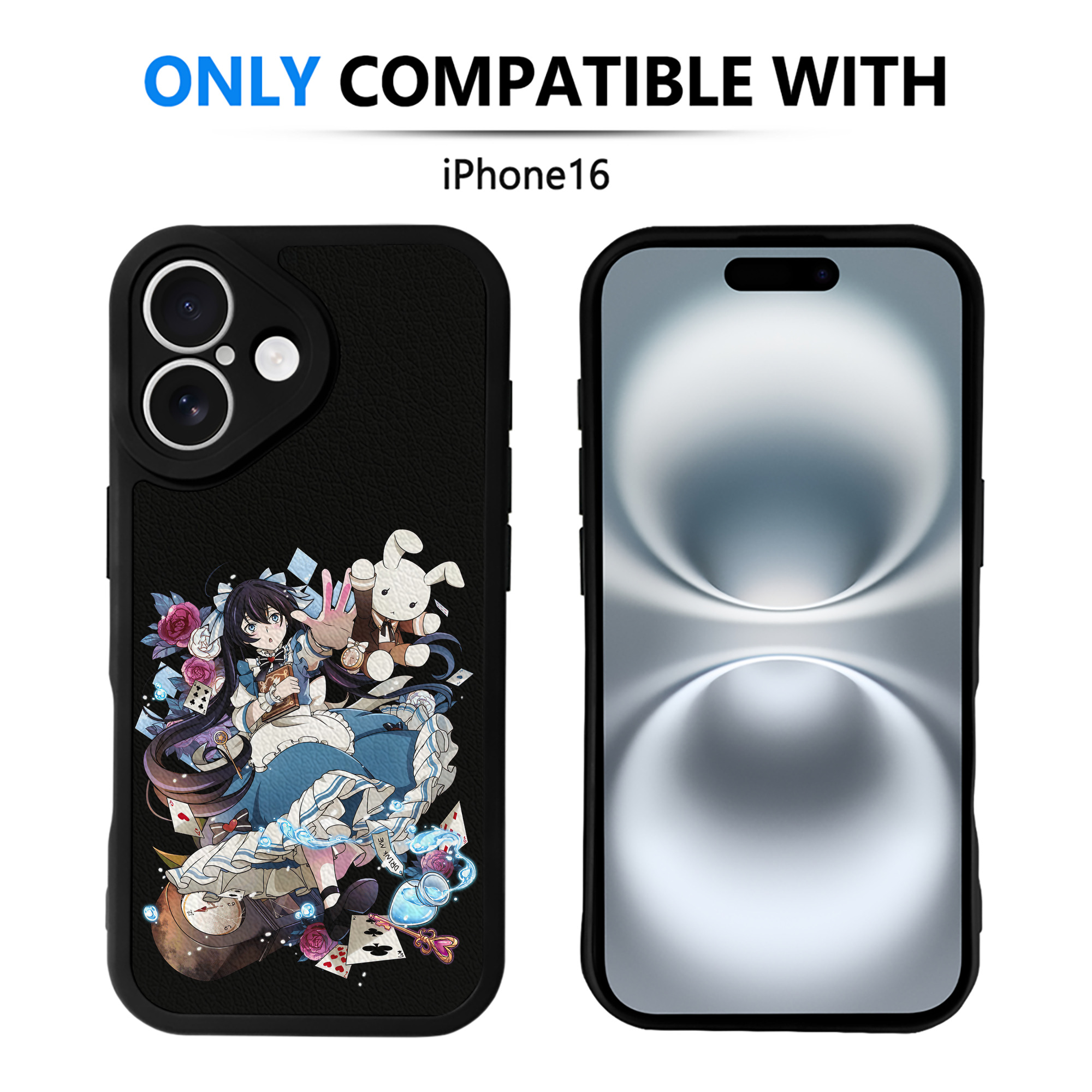 （画像用） 文豪ストレイドッグス Bungo Stray Dogs 【iPhone 16シリーズ対応】シリコンスマホケース（レザー調） 材質：シリコン